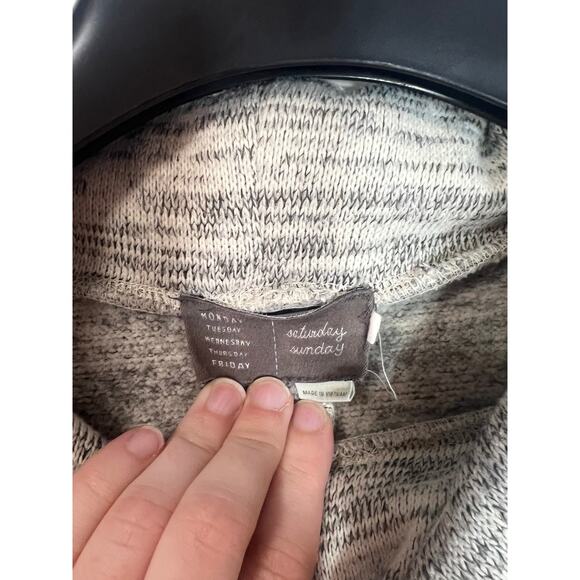 Anthropologie Saturday Sunday Cowl Gray Oversized Marl Pullover Sweater Size S - Picture 4 of 10